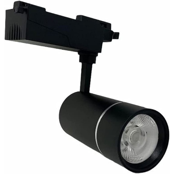 Faretto W Luce K A Led Da Binario Led Cob Lumen Scocca Nera Faro Soffitto Proiettore