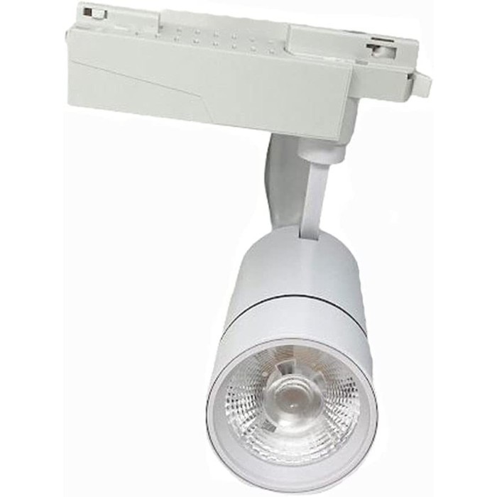 Faretto W Luce K A Led Da Binario Led Cob Lumen Scocca Bianca Faro Da Soffitto