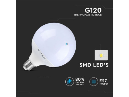 SKU 7195 VT-1884D V-TAC Lampadina LED E27 13W G120 6400K Dimmerabile
