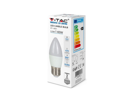 SKU 43441 VT-1821 V-TAC Lampadina LED E27 5,5W Candela 6400K