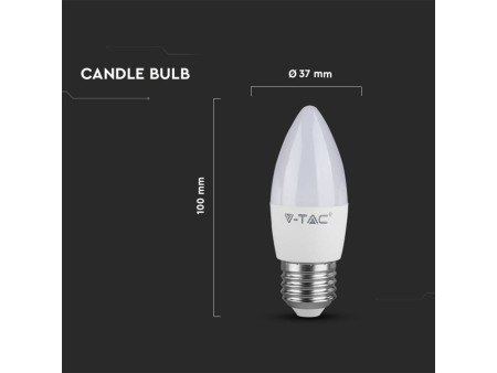 SKU 43441 VT-1821 V-TAC Lampadina LED E27 5,5W Candela 6400K