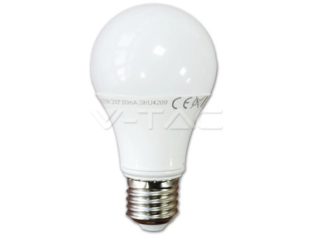 SKU 4378 VT-2007 V-TAC Lampadina LED E27 7W A60 6000K