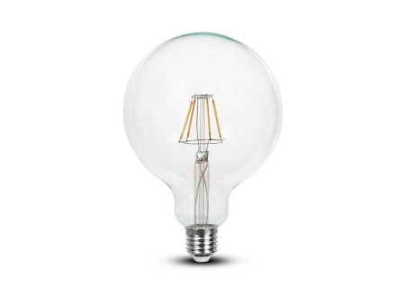 SKU 4399 VT-1994D V-TAC Lampadina LED E27 4W G125 Filamento 2700K Dimmerabile