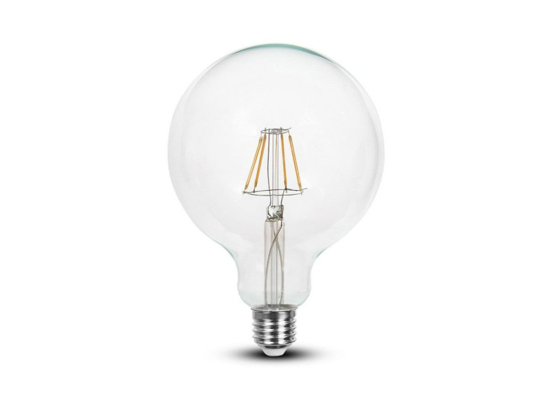 SKU 4399 VT-1994D V-TAC Lampadina LED E27 4W G125 Filamento 2700K Dimmerabile