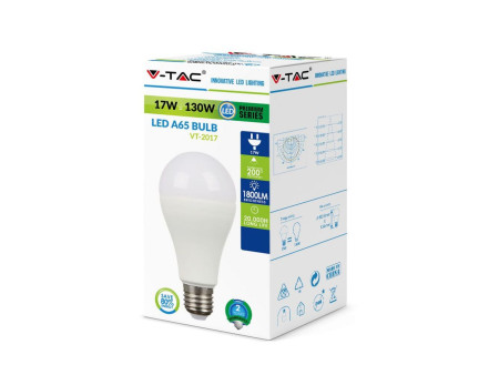 SKU 4458 VT-2017 V-TAC Lampadina LED E27 17W A65 6400K