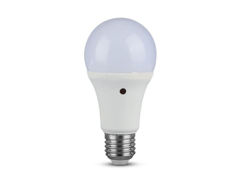 SKU 4460 VT-2016 V-TAC Lampadina LED E27 9W A60 con Sensore Crepuscolare 4000K