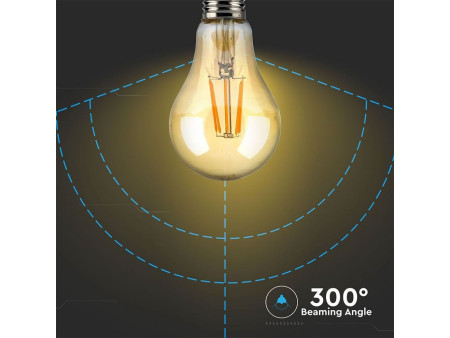 SKU 4472 VT-1958 V-TAC Lampadina LED E27 8W A67 Filamento Ambrato 2200K