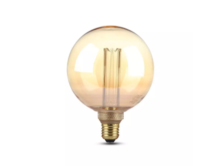 SKU 4473 VT-1956 V-TAC Lampadina LED E27 4W G125 Filamento Ambrato 2200K