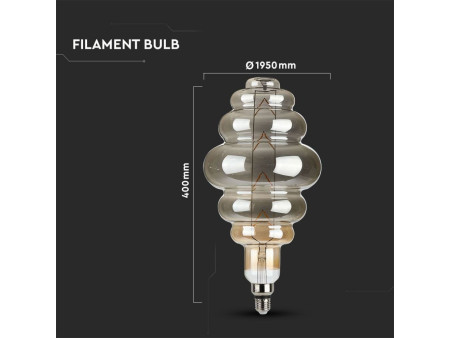 SKU 45671 VT-2169 V-TAC Lampadina LED E27 8W S180 Oscurato 2200K Dimmerabile