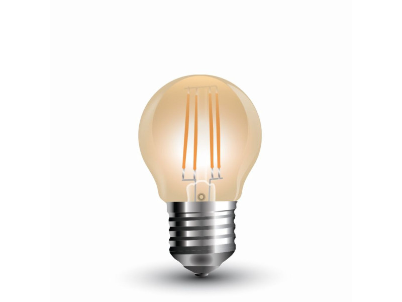 SKU 7100 VT-1957 V-TAC Lampadina LED E27 4W G45 Filamento Ambrato 2200K
