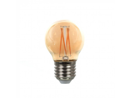 SKU 71001 VT-1957 V-TAC Lampadina LED E27 4W G45 Filamento Incrociato Ambrato 2200K