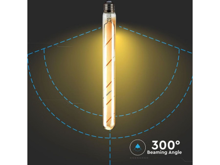 SKU 7142 VT-2005 V-TAC Lampadina LED E27 5W T30 Filamento Ambrato 2200K