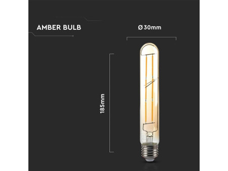SKU 7143 VT-2006 V-TAC Lampadina LED E27 6W 100LM/W T30 Filamento Ambrato 2200K