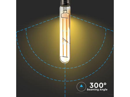 SKU 7143 VT-2006 V-TAC Lampadina LED E27 6W 100LM/W T30 Filamento Ambrato 2200K