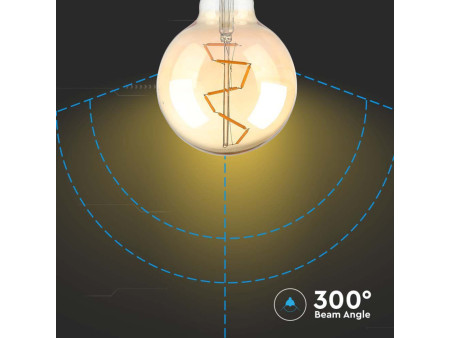 SKU 7146 VT-2024 V-TAC Lampadina LED E27 4W G95 Filamento Ambrato 2200K