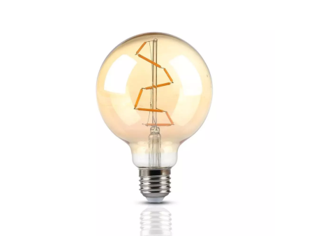 SKU 7146 VT-2024 V-TAC Lampadina LED E27 4W G95 Filamento Ambrato 2200K