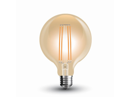 SKU 7147 VT-2027 V-TAC Lampadina LED E27 7W 100LM/W G95 Filamento Ambrato 2200K