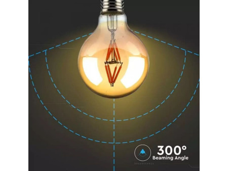 SKU 7148 VT-2004 V-TAC Lampadina LED E27 4W G80 Filamento Ambrato 2200K