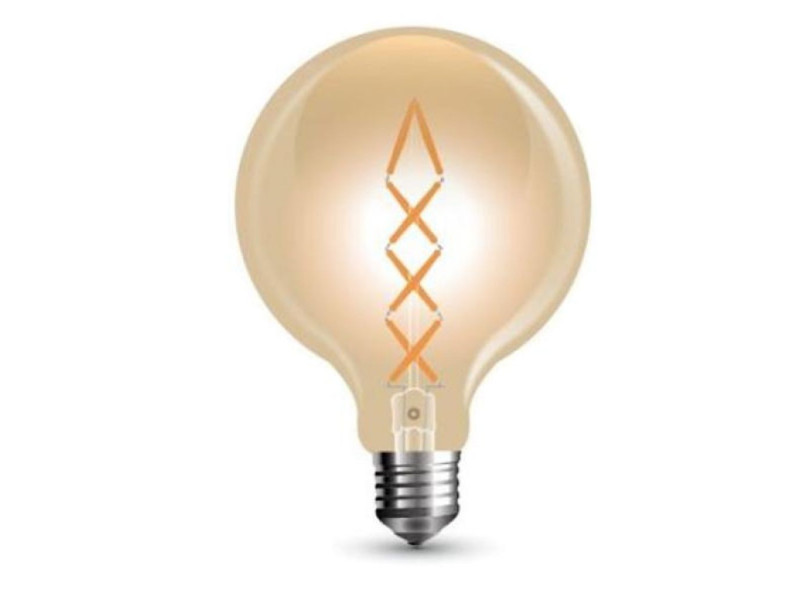 SKU 7149 VT-2018 V-TAC Lampadina LED E27 8W G125 Filamento Ambrato 2200K