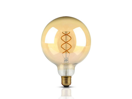 SKU 7216 VT-2085 V-TAC Lampadina LED E27 5W G125 Filamento Ambrato 2200K