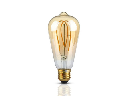 SKU 7220 VT-2066 V-TAC Lampadina LED E27 5W ST64 Filamento Ambrato 2200K