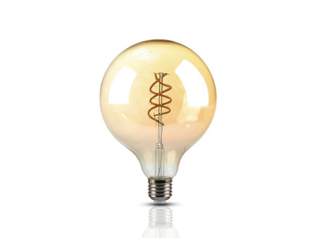 SKU 7328 VT-2126 V-TAC Lampadina LED E27 6W G125 Filamento Ambrato 2200K Dimmerabile