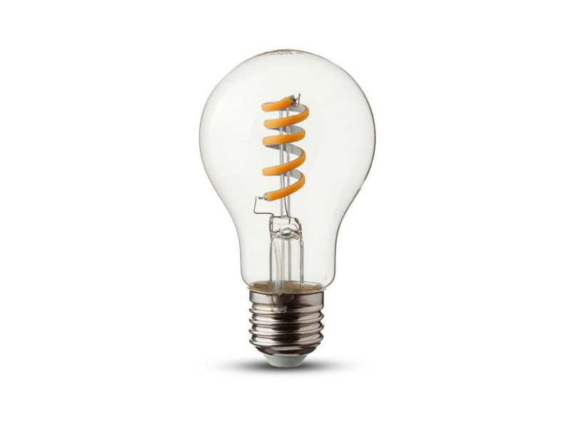 SKU 7336 VT-2164 V-TAC Lampadina LED E27 4W 100LM/W A60 Filamento a Spirale 2700K