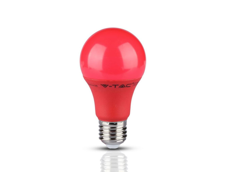 SKU 7341 VT-2000 V-TAC Lampadina LED E27 9W A60 Colore Rosso