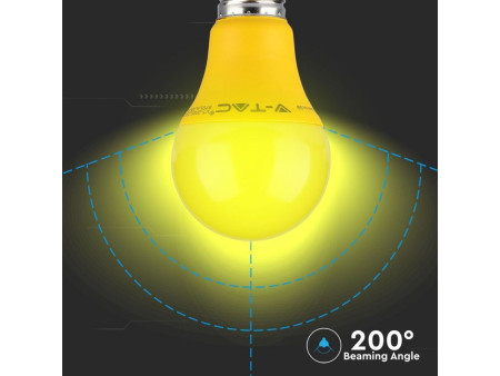 SKU 7342 VT-2000 V-TAC Lampadina LED E27 9W A60 Colore Giallo