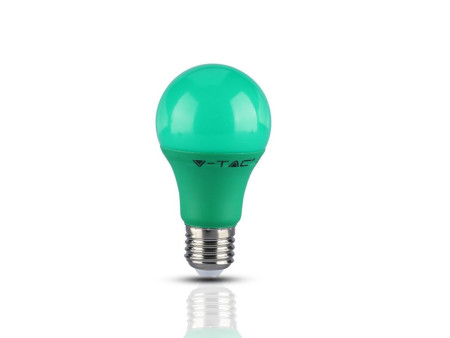 SKU 7343 VT-2000 V-TAC Lampadina LED E27 9W A60 Colore Verde