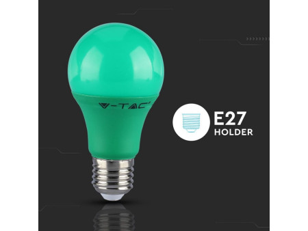 SKU 7343 VT-2000 V-TAC Lampadina LED E27 9W A60 Colore Verde