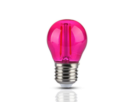 SKU 7410 VT-2132 V-TAC Lampadina LED E27 2W G45 Filamento Colore Rosa