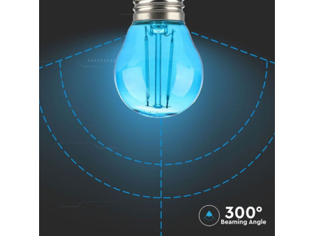SKU 7412 VT-2132 V-TAC Lampadina LED E27 2W G45 Filamento Colore Blu