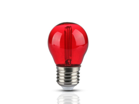 SKU 7413 VT-2132 V-TAC Lampadina LED E27 2W G45 Filamento Colore Rosso