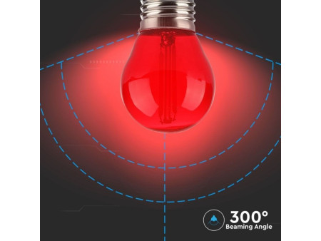 SKU 7413 VT-2132 V-TAC Lampadina LED E27 2W G45 Filamento Colore Rosso