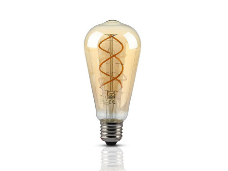 SKU 7416 VT-2065D V-TAC Lampadina LED E27 5W ST64 Filamento Ambrato 2200K