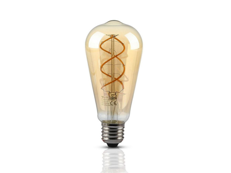 SKU 7416 VT-2065D V-TAC Lampadina LED E27 5W ST64 Filamento Ambrato 2200K