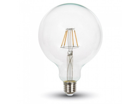 SKU 7427 VT-2147 V-TAC Lampadina LED E27 6W G125 Filamento 6400K