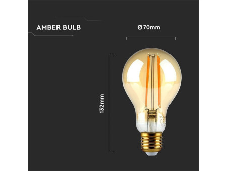 LAMPADINA LED GOCCIA 12.5W E27 A70 2200K AMBRA