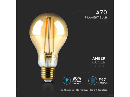 LAMPADINA LED GOCCIA 12.5W E27 A70 2200K AMBRA