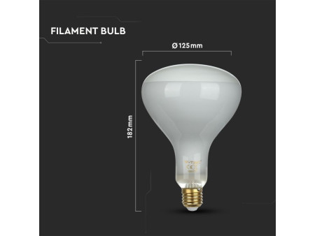 SKU 7467 VT-2198D V-TAC Lampadina LED E27 8W R125 Filamento 4000K Dimmerabile