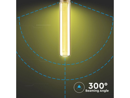 LAMPADINA LED T30 TUBOLARE 2W E27 1800K AMBRA TRASPARENTE