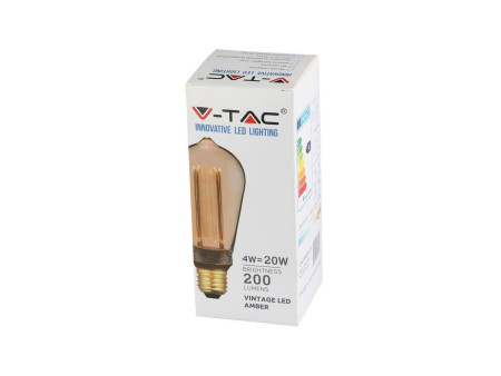 LAMPADINA LED PERA 4W E27 ST64 1800K AMBRA TRASPARENTE