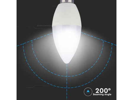 SKU 7494 VT-2226 V-TAC Lampadina LED E14 5,5W Candela 2700K CRI95