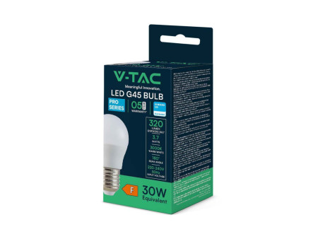 SKU 8047 VT-1812 V-TAC PRO Lampadina LED Chip Samsung E27 3.7W G45 6500K