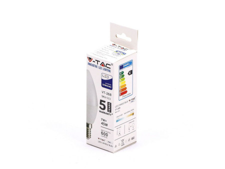 SKU 112 VT-268 V-TAC PRO Lampadina LED Chip Samsung E14 7W Candela 4000K