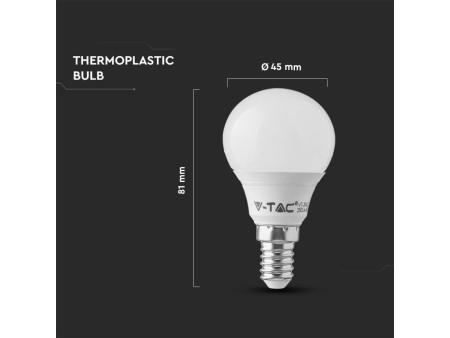 SKU 170 VT-236 V-TAC PRO Lampadina LED Chip Samsung E14 5,5W P45 6400K