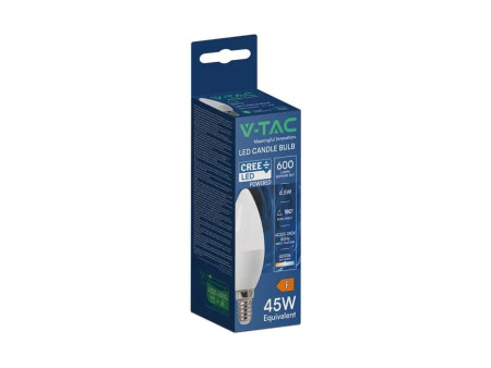 SKU 2111116 VT-268 V-TAC PRO Lampadina LED Chip CREE E14 6.5W Candela 3000K