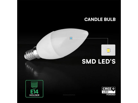 SKU 2111216 VT-268 V-TAC PRO Lampadina LED Chip CREE E14 6.5W Candela 4000K