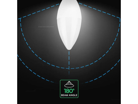 SKU 2111116 VT-268 V-TAC PRO Lampadina LED Chip CREE E14 6.5W Candela 3000K
